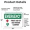 Signmission First Aid Kit AED Inside Cabinet With Symbol, 24 in W x Rectangle, Vinyl Decal OS-2PACK-EM-D-1824-L-10369 - alternate 3